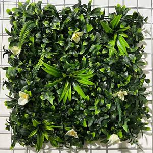 Panel de pared de plantas verdes artificiales resistente a todo clima, fácil de instalar para decoración de interiores y exteriores, hogar y oficina. - Product Image 1