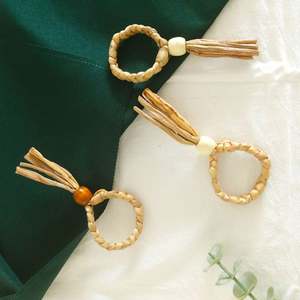 Servilletero de boda para banquetes artesanales tejidos a mano, servilletero tejido - Product Image 3