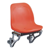 Asiento de plástico para estadio de alta resistencia, moldeado por soplado, resistente a los rayos UV, para montaje en pared, con respaldo alto y resistente a la intemperie, tipo silla de cubo.