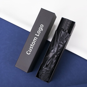 <span class=keywords><strong>Parapluie</strong></span> pliable à logo personnalisé, revêtement noir, 3 plis, <span class=keywords><strong>grand</strong></span>, résistant au vent, soleil et pluie, pour cadeau d'entreprise - Product Image 1