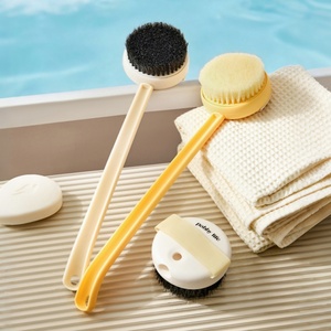 Detachable Scrub Brush Handle Plastic Round <b>Bath</b> Cleaning Brush <b>Set</b> Fashion <b>Shower</b> <b>Bath</b> Brush for Bathroom - Product Image 1