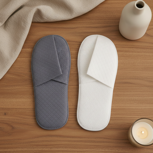 Pantuflas Desechables de Hotel de Alta Calidad, con Logotipo Personalizado, Suela Ultrafina Antideslizante, Portátiles, de Tela No Tejida con Patrón de Gofres - Product Image 1