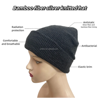 Chapeau EMF à Haute Protection Contre les Radiations 5G Téléphone WiFi Bluetooth Compteur Intelligent Protection Contre les Expositions RF Bonnet Tricoté Broderie 3D