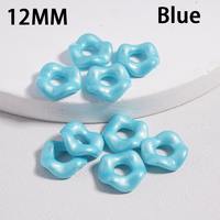 Perles d'espacement en acrylique givré ondulé de 12 mm, couleurs macaron, rondes, en forme de fleur, accessoires pour stylos perlés, origine CN ZHE