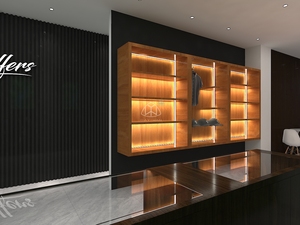 Hiện đại hiển thị hiển thị trường hợp khói cửa hàng gỗ tường hiển thị khói cửa hàng hiển thị trường hợp - Product Image 2