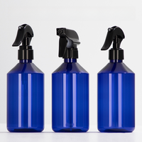 Vente Chaude Flacons en Plastique pour Emballage Cosmétique 300ml 500ml Bruns Verts Bleus avec Pulvérisateur à Gâchette pour Soins Capillaires et Toniques