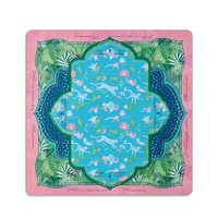 Tapis de table de mahjong transfrontalier antidérapant et insonorisant avec bordure renforcée, illustration antique, en caoutchouc, impression imperméable, pour table multi-joueurs
