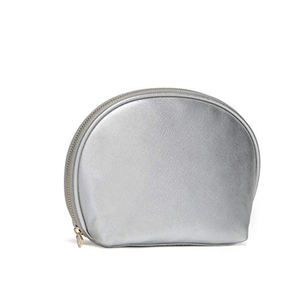 Sac à cosmétiques en cuir PU, trousse de toilette de voyage pour femmes, sac à maquillage en forme de coquille, portefeuille à fermeture éclair, porte-monnaie - Product Image 1