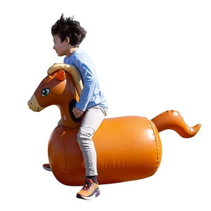 Cheval gonflable à chevaucher avec poignées pour enfants, jouet rebondissant pour jeux en plein air - Product Image 1