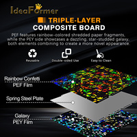 Plaque en acier avec film double face PEF résistant à la chaleur Ideaformer 276x293mm (10.87x11.54in) 368g pour imprimante 3D Snapmaker U1