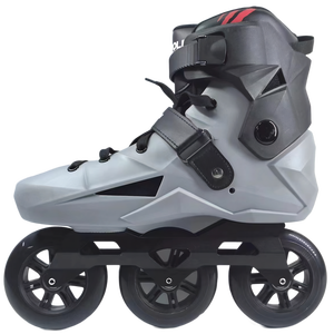 YSMLE Patins à Roues Alignées de Vitesse Professionnels pour Adulte, Haute Performance, 3 Roues de 110 mm, pour Extérieur et Freestyle - Product Image 2