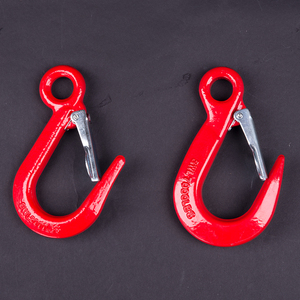 合金鋼スリングフック工業用クレーン亜鉛材料ロックされた赤回転ひょうたん付き - Product Image 5