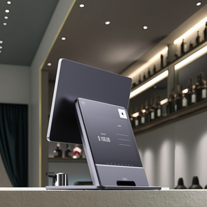 เครื่องบันทึกเงินสดระบบสัมผัสแบบ Capacitive 10 จุด หน้าจอคู่ขนาด 15.6/10.1 นิ้ว ระบบ Android 11 รองรับ NFC และ Wi-Fi 6 สำหรับร้านค้าปลีกและร้านเสริมสวย - Product Image 1