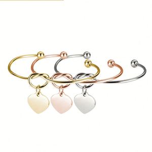 Pulseras de Joyería para Mujer y Pulseras de Acero Inoxidable con Forma de Corazón Infinito en Acero Inoxidable - Product Image 1