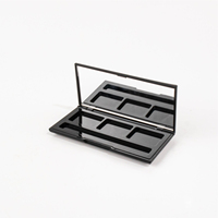 Palette d'ombres à paupières vide 3 couleurs conteneur d'emballage de maquillage de luxe étui d'ombres à paupières noir or