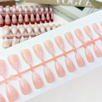 Faux ongles autocollants effet œil de chat amande, faux ongles ombrés Aurora, capsules d'ongles acryliques brillantes à coller pour femmes