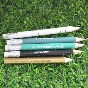 Crayons de golf HB personnalisés de 3,5 pouces en vrac, crayons hexagonaux ronds miniatures, crayons en bois avec logo couleur personnalisé imprimé, taille courte - Product Image 5