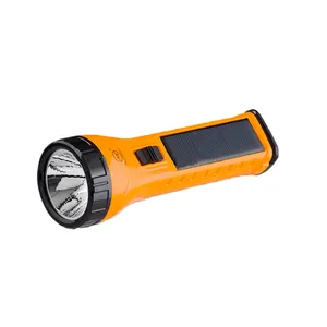 Tijger Wereld Lood-zuur Batterij Hand Held Zaklamp Oplaadbare Solar Led Zaklamp Zaklamp