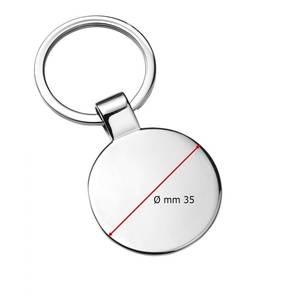 Elegante Llavero de Acero Inoxidable con Soporte para Monedas Impreso con UV, Anillo para Llaves de 35mm, Logotipo Personalizado Grabado con Láser, Estilo Moderno, Material de Hierro - Product Image 2