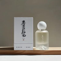 Flacon vide de 30 ml 50 ml 100 ml de parfum en verre avec vaporisateur d'huile de parfum avec logo de luxe personnalisé blanc givré noir avec boîtes