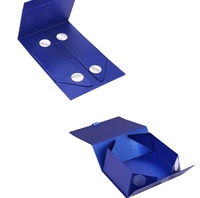 Boîte cadeau magnétique personnalisée avec logo, en carton rigide, emballage de luxe plié, boîte cadeau noire pliable, magnétique