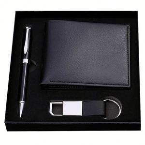 Juego <span class=keywords><strong>de</strong></span> Regalo Promocional 3 en 1: Cartera + Llavero + Bolígrafo, Personalizable para Empleados, <span class=keywords><strong>2022</strong></span> - Product Image 1