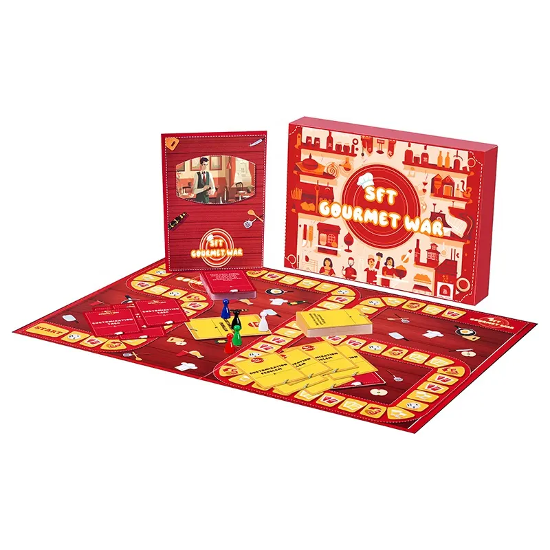 बच्चों के लिए फ़ैमिली गेम कस्टम रंगीन बोर्ड गेम सेट, बच्चों के साथ परिवारों के लिए बोर्ड गेम