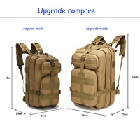 QXMOVING - Mochila Táctica de Aventura para Hombre, Sistema Molle, Oxford Impermeable, 3 Días, 40L, Camuflaje 3P, Duradera, con Compartimento Interior para Ordenador