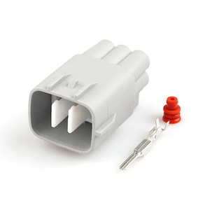 Conector automotriz macho y hembra de 6 pines, plástico blanco, para pedal del acelerador de Toyota - Product Image 2