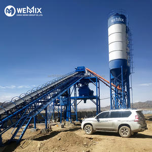HZS90 Concrete Batching Plant <b>Stationary</b> concrete batching plant Ready Mix Concrete Plant Belt-fed concrete mixer - Product Image 1