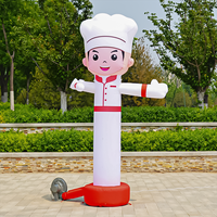 Costume de mascotte gonflable en tissu Oxford Longgang Waving Character avec souffleur intégré, résistant à l'eau et au soleil, couleurs personnalisables pour les fêtes