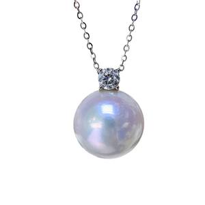 Collier pendentif en perle d'eau douce violette, style simple Zhuji, mode classique, style Daifei, vente en gros, accessoire de luxe léger - Product Image 5