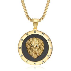 Hip-hop Fashion Stainless Steel 18K Gold-plated <strong>lion</strong> Head <strong>Pendant</strong>, Elegant and Personalized Necklace, Birthday Gift - Product Image 6