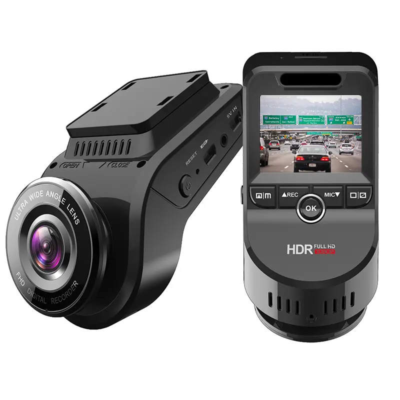 2 inch ABS mini hidden car retrovisor dvr dash cam camera 4k full gps wifi dual car dash camera cam front and rear for cars
