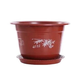 High Quality Amazon Cheap Plastic Imitation round ceramic bonsai garden Flower Pots For planter