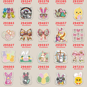 Transparent Flatback Resin Wholesale for Mobile Case Keychain DIY Craft Decoration <strong>Easter</strong> <strong>Ribbon</strong> 10pcs - Product Image 1