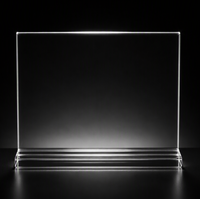 Support de menu de table en acrylique transparent, double face, avec bord poli, pour restaurant, café, bar, hôtel