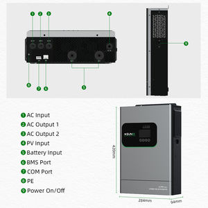 Onduleur <span class=keywords><strong>solaire</strong></span> hybride MPPT 3,6 kW à faible MOQ, 24 V CC vers 220 V CA, monophasé - Product Image 4