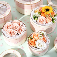 Boîte cadeau en papier multifonctionnelle personnalisée polyvalente, design pour arrangement de chocolats, fleurs, fraises, emballage cadeau