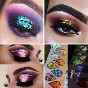 High Quality Beauty Transparent New Multichrome Chameleon Pigment <strong>Pink</strong> Glitter Bulk Flakes Gel <strong>Eyeshadow</strong> Set - Product Image 6