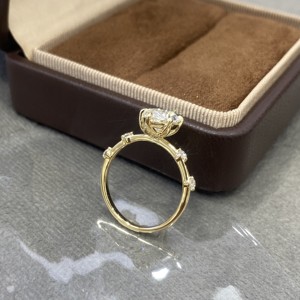 <span class=keywords><strong>Anelli</strong></span> di Fidanzamento in Oro Massiccio 10k 14k 18k con Diamanti Sintetici CVD HPHT Certificati IGI Gia, Taglio Marquise, <span class=keywords><strong>per</strong></span> Donne e Uomini - Product Image 2