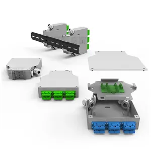 Kim loại trong nhà FTTH FTTx 12-<span class=keywords><strong>Port</strong></span> Bảng điều chỉnh mountable sợi quang Hộp thiết bị đầu cuối với Din Rail cho trong nhà cài đặt - Product Image 2