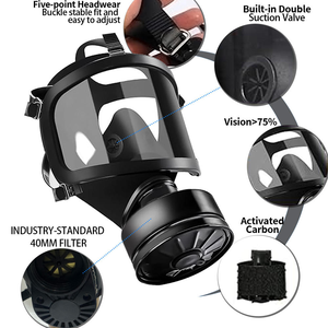 Venta Directa de Fábrica, Cartucho de Filtro de Gas Ácido TPE Negro RF-600 de Beesafety, Lavable, de 3 Capas, Máscara de Gas de Seguridad Química para Productos Peligrosos - Product Image 3