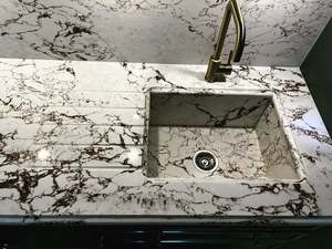 Thiết kế đá calacatta Viola nhân tạo <span class=keywords><strong>Quartz</strong></span> đá slab nhà bếp Countertop tráng men đá cẩm thạch cái nhìn slab - Product Image 2