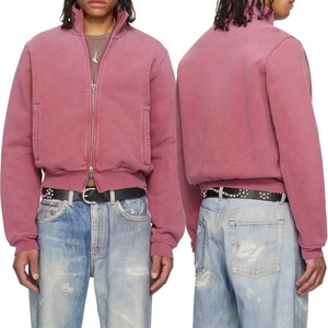 เสื้อฮู้ดฟลีซแบบซิป ขนาดใหญ่พิเศษ สไตล์สตรีทแวร์ วินเทจ คอทรงกรวย ผ้าฟลีซซันเฟด แบบเรียบๆ ไม่มีลาย - Product Image 6