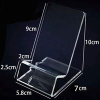 Support de téléphone portable en acrylique transparent, support de téléphone portable en plexiglas transparent, comptoir de magasin de téléphonie mobile personnalisé en usine