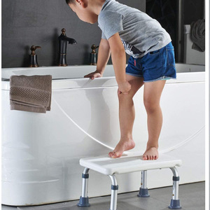 Common Aluminum Alloy Bath <b>Stool</b> 41x22.5x26.5 Cm <b>Height</b> <b>Adjustable</b> For Elderly And Pregnant Women Bathroom Safety Equipment - Product Image 3