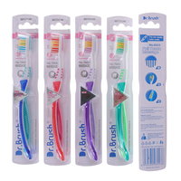 Brosse à dents avec poils en nylon moyens et gratte-langue, masseur de gencives pour adultes, usine de brosses à dents ODM OEM