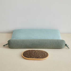 <span class=keywords><strong>Coussin</strong></span> Ergonomique 2-en-1 Détachable en Graines de Sarrasin, Respirant et Adapté à la Courbe du <span class=keywords><strong>Cou</strong></span>, des Épaules et de la Tête, pour un Soutien Optimal et Doux pour la Peau - Product Image 2