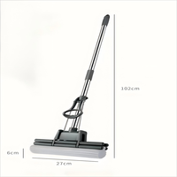 Serpillière éponge PVA absorbante à main libre pour ménage magique Serpillière à poignée magique extrudée à double rouleau durable